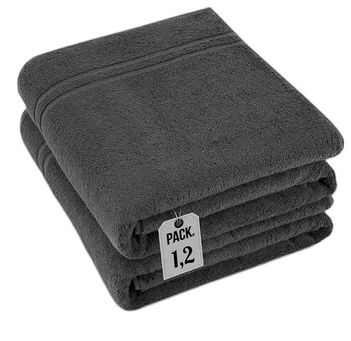 Pack of 2 Extra Large Super Jumbo Bath Sheets 100% Egyptian Cotton Super Soft Luxury Towel (100 x 200 cm) Towelsworld